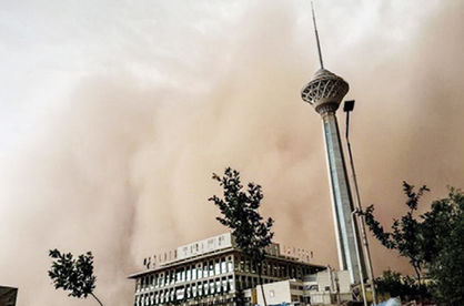 خیزش گرد و خاک در نیمه‌جنوبی و غرب تهران
