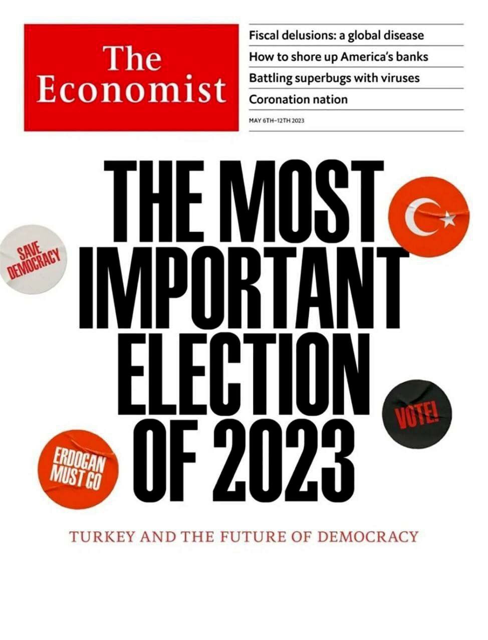 عکس طرح جلد اکونومیست برای انتخابات ترکیه